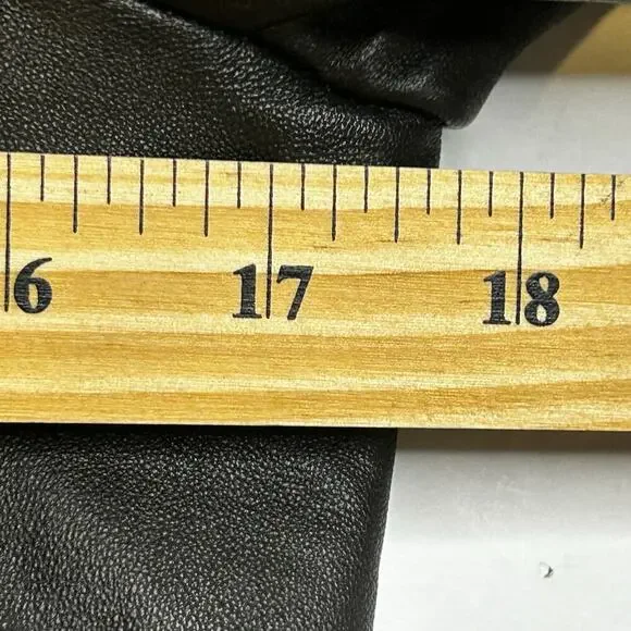 Madewell lamb leather shrunk zip front brass hardware jacket size 6** - Picture 14 of 15